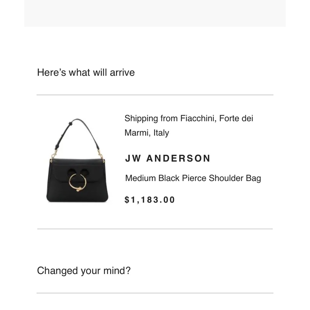 JW Anderson medium pierce bag black